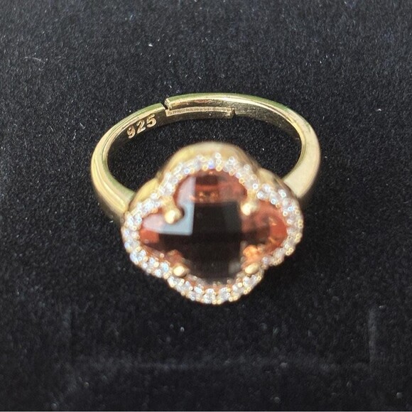 925 Sterling Silver Turkish Zultanite Ring Jewelry for Women, NEW, Gold Plated - Picture 4 of 5